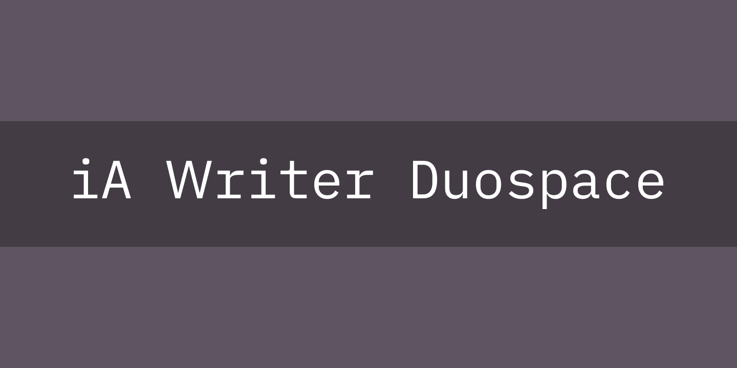 Przykład czcionki iA Writer Duospace